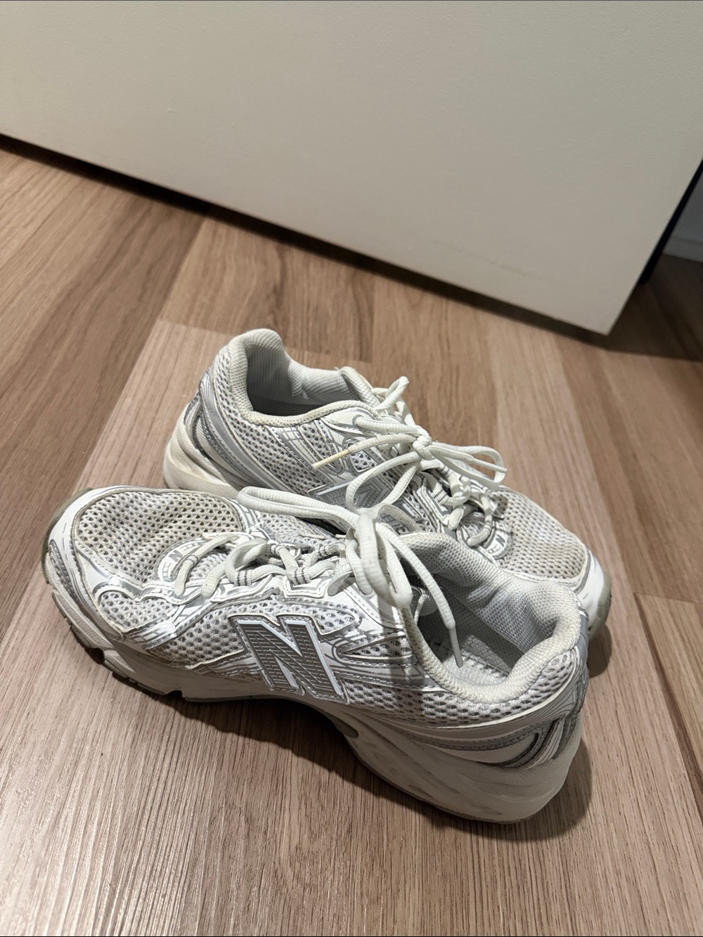 New Balance Women’s White Mesh Athletic Sneakers